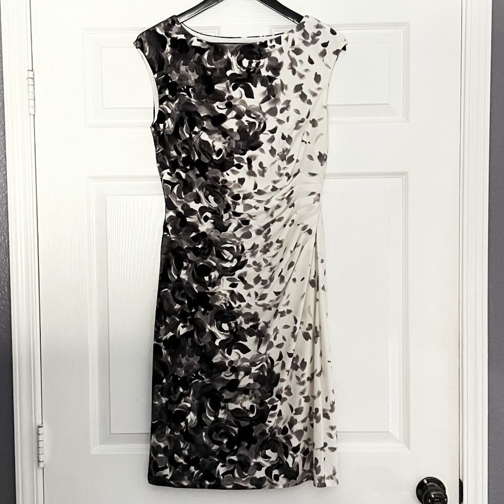 Lauren Ralph Lauren Novellina floral ruched sheath dress size 10